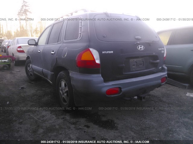 KM8SC73E34U583545 - 2004 HYUNDAI SANTA FE GLS/LX BLACK photo 3