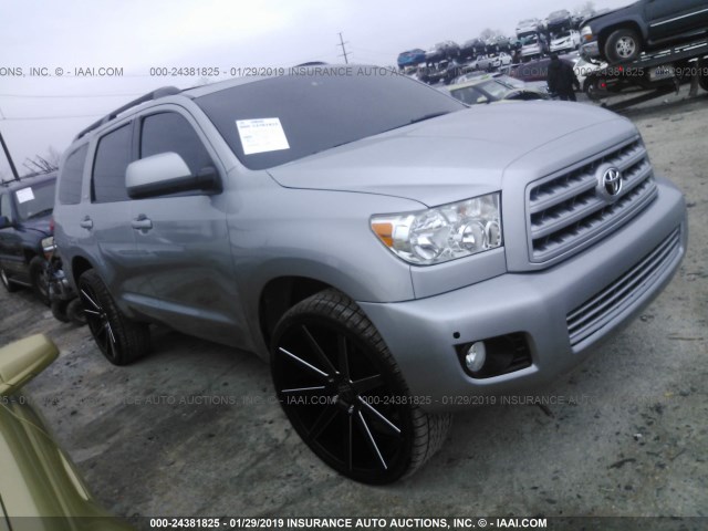 5TDBY5G13CS070798 - 2012 TOYOTA SEQUOIA SILVER photo 1