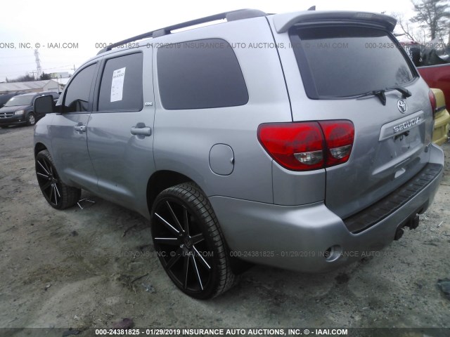 5TDBY5G13CS070798 - 2012 TOYOTA SEQUOIA SILVER photo 3