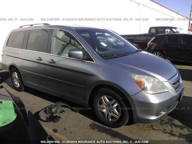 5FNRL38707B036025 - 2007 HONDA ODYSSEY EXL SILVER photo 1