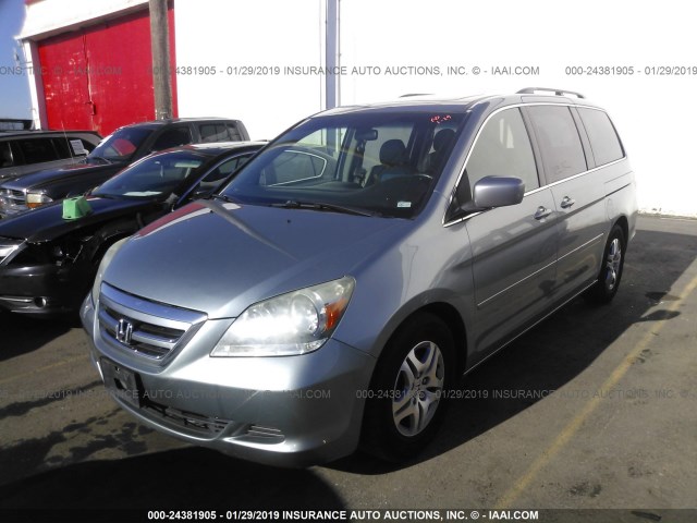 5FNRL38707B036025 - 2007 HONDA ODYSSEY EXL SILVER photo 2