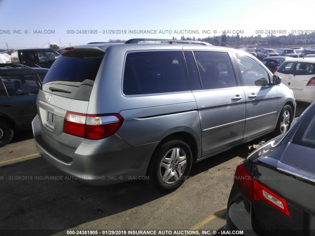 5FNRL38707B036025 - 2007 HONDA ODYSSEY EXL SILVER photo 4