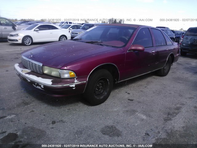 1G1BL52P7RR181249 - 1994 CHEVROLET CAPRICE CLASSIC RED photo 2