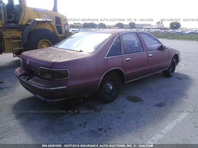 1G1BL52P7RR181249 - 1994 CHEVROLET CAPRICE CLASSIC RED photo 4