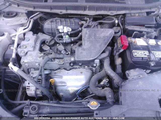 JN8AS5MT0BW575302 - 2011 NISSAN ROGUE S/SV/KROM SILVER photo 10