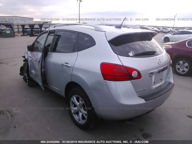 JN8AS5MT0BW575302 - 2011 NISSAN ROGUE S/SV/KROM SILVER photo 3