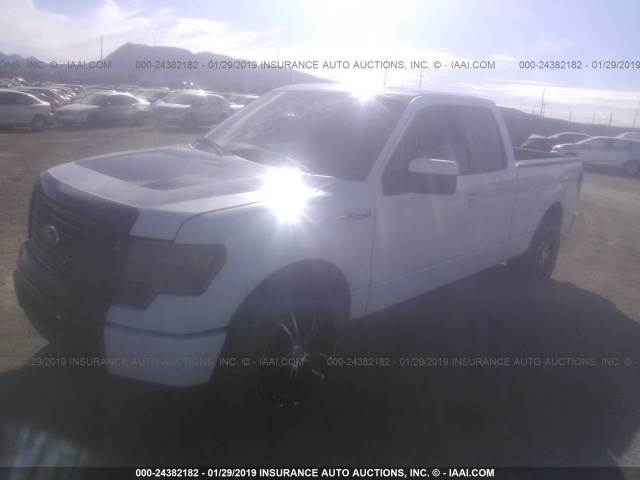 1FTEX1C85AKE30072 - 2010 FORD F150 SUPER CAB WHITE photo 2