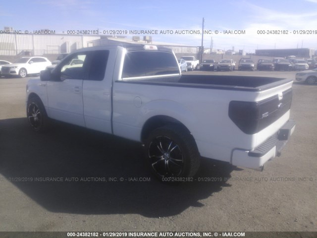 1FTEX1C85AKE30072 - 2010 FORD F150 SUPER CAB WHITE photo 3