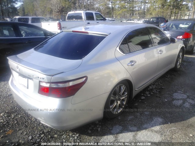 JTHGL46FX75003119 - 2007 LEXUS LS 460L SILVER photo 4