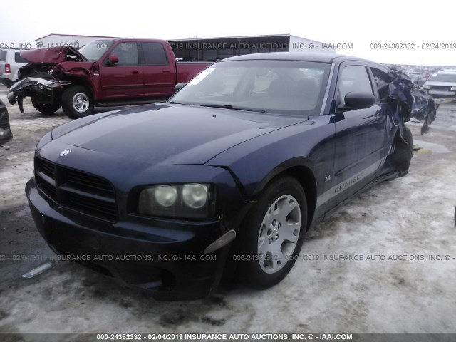 2B3KA43GX6H275662 - 2006 DODGE CHARGER SE/SXT BLUE photo 2