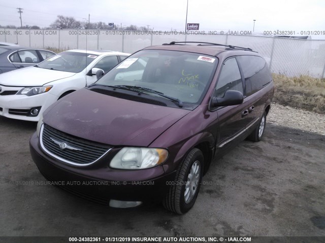 2C4GP54L43R178855 - 2003 CHRYSLER TOWN & COUNTRY LXI MAROON photo 2