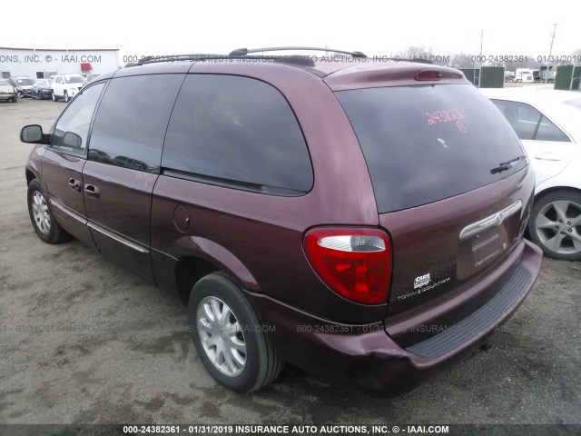 2C4GP54L43R178855 - 2003 CHRYSLER TOWN & COUNTRY LXI MAROON photo 3
