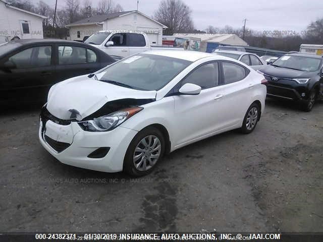 5NPDH4AE7DH201401 - 2013 HYUNDAI ELANTRA GLS/LIMITED WHITE photo 2