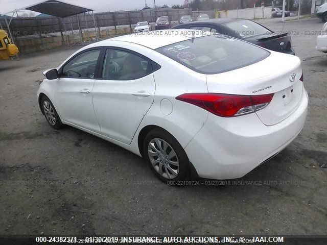 5NPDH4AE7DH201401 - 2013 HYUNDAI ELANTRA GLS/LIMITED WHITE photo 3