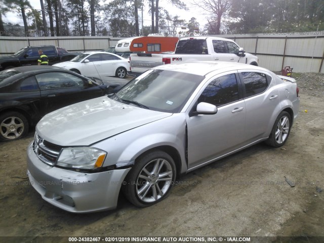 1B3BD1FGXBN574698 - 2011 DODGE AVENGER MAINSTREET SILVER photo 2