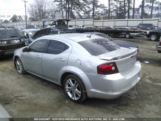 1B3BD1FGXBN574698 - 2011 DODGE AVENGER MAINSTREET SILVER photo 3