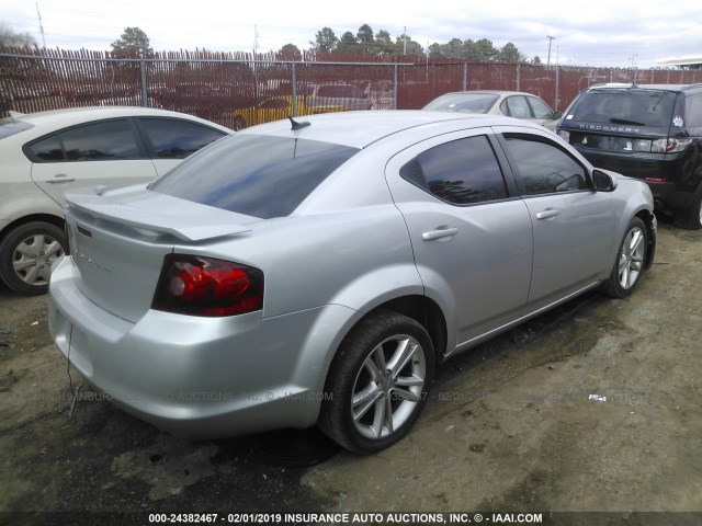 1B3BD1FGXBN574698 - 2011 DODGE AVENGER MAINSTREET SILVER photo 4