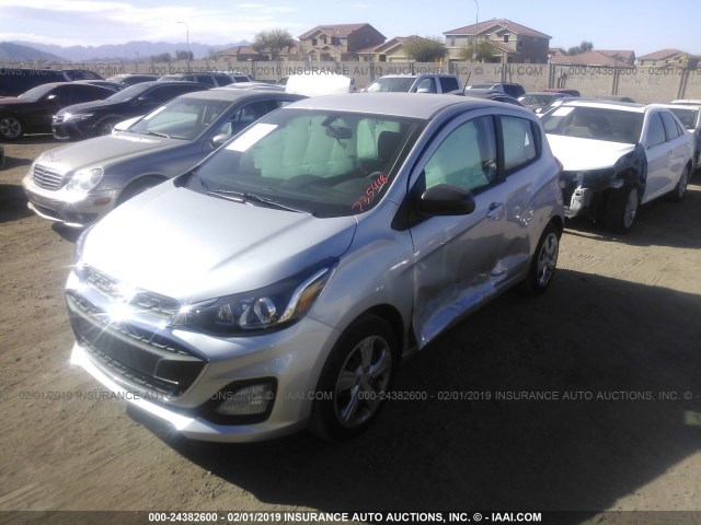 KL8CB6SA1KC735418 - 2019 CHEVROLET SPARK LS GRAY photo 2