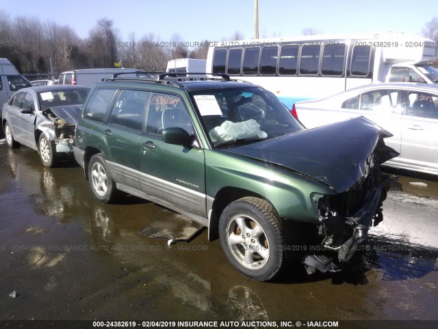 JF1SF65572H730559 - 2002 SUBARU FORESTER S GREEN photo 1