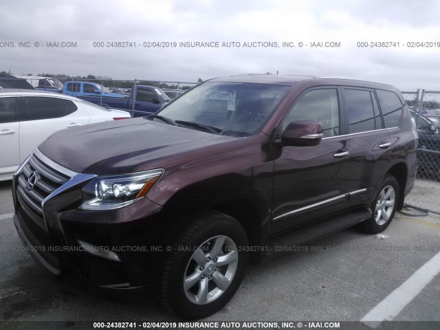 JTJBM7FX7H5176713 - 2017 LEXUS GX MAROON photo 2