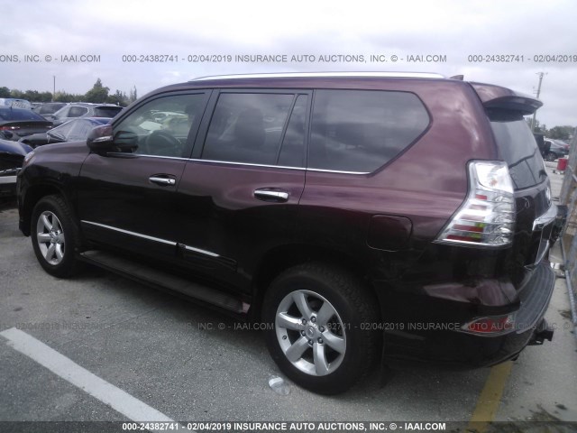 JTJBM7FX7H5176713 - 2017 LEXUS GX MAROON photo 3