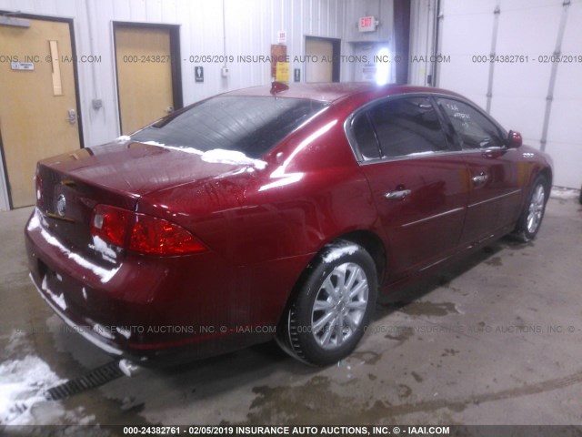 1G4HJ5EM1BU134385 - 2011 BUICK LUCERNE CXL RED photo 4