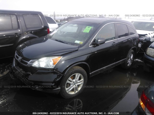 5J6RE4H71AL023993 - 2010 HONDA CR-V EXL BLACK photo 2