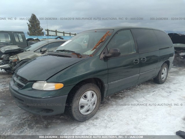 1B4GT44L6XB600924 - 1999 DODGE GRAND CARAVAN SE GREEN photo 2