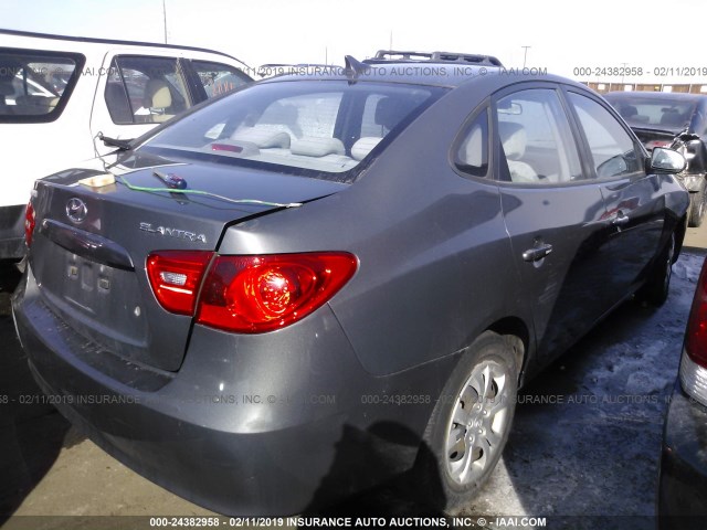 KMHDU46DX9U722634 - 2009 HYUNDAI ELANTRA GLS/SE GRAY photo 4