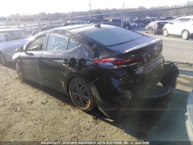 5NPD84LF6JH243351 - 2018 HYUNDAI ELANTRA SEL/VALUE/LIMITED BLACK photo 3