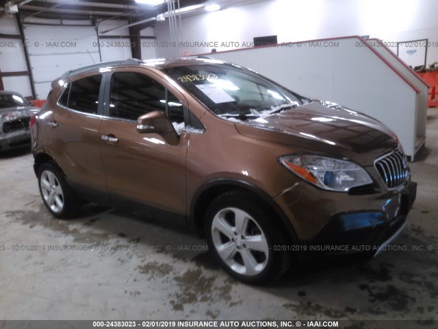 KL4CJASB7GB742077 - 2016 BUICK ENCORE BROWN photo 1