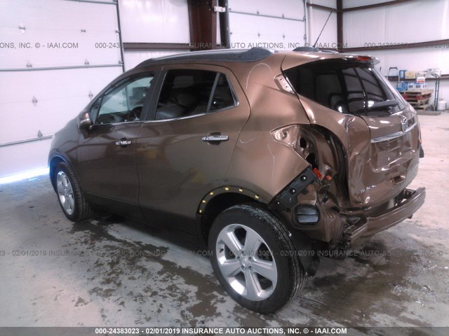 KL4CJASB7GB742077 - 2016 BUICK ENCORE BROWN photo 3