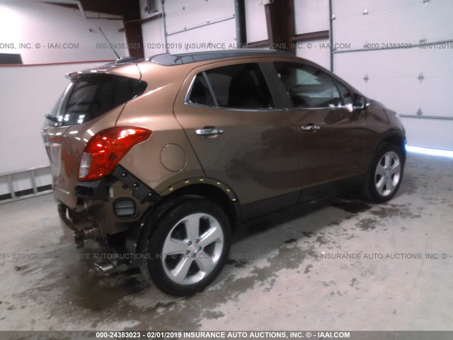 KL4CJASB7GB742077 - 2016 BUICK ENCORE BROWN photo 4