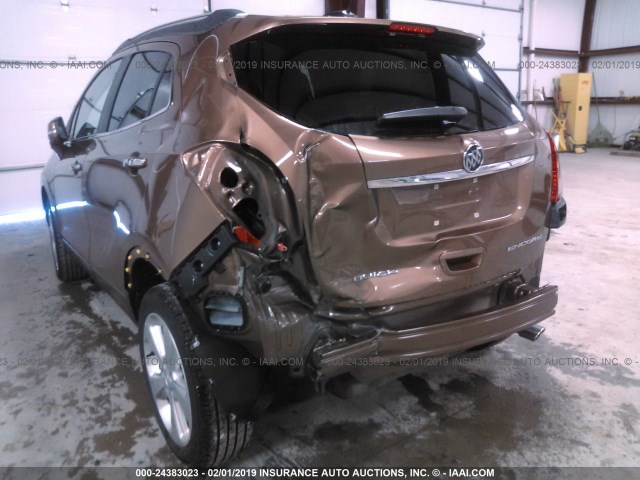 KL4CJASB7GB742077 - 2016 BUICK ENCORE BROWN photo 6