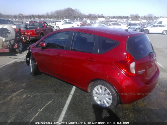 3N1CE2CP5EL416531 - 2014 NISSAN VERSA NOTE S/S PLUS/SV/SL RED photo 3