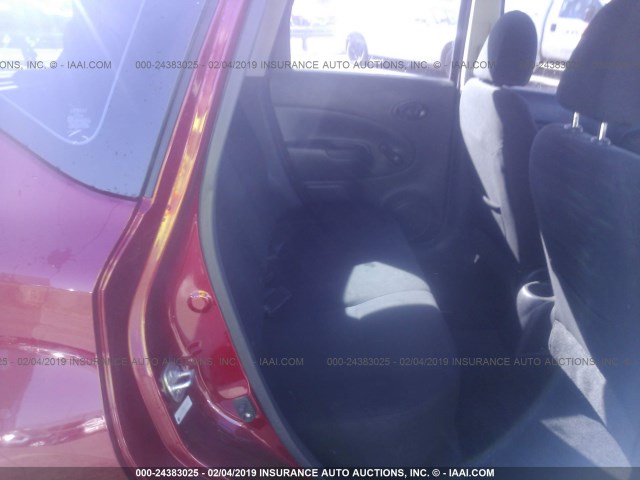 3N1CE2CP5EL416531 - 2014 NISSAN VERSA NOTE S/S PLUS/SV/SL RED photo 8