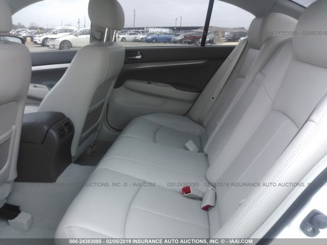 JN1CV6AP2FM502901 - 2015 INFINITI Q40 WHITE photo 8