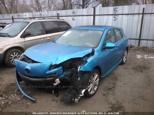 JM1BL1K60B1401682 - 2011 MAZDA 3 S BLUE photo 2