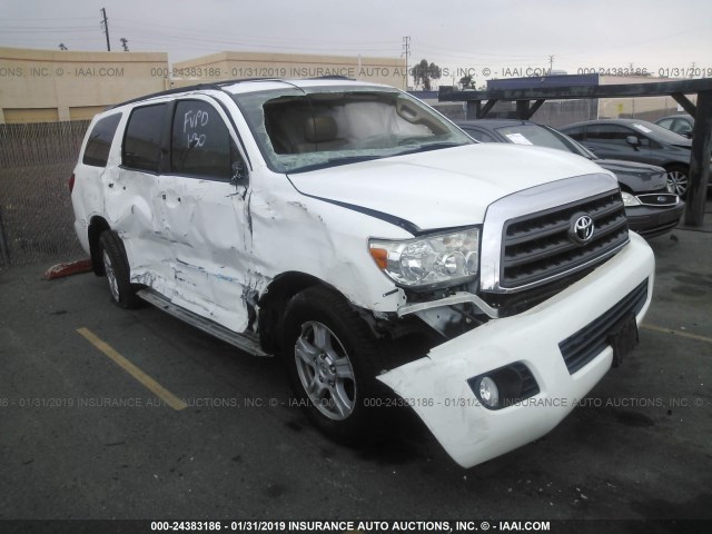 5TDZY5G16FS057708 - 2015 TOYOTA SEQUOIA SR5 WHITE photo 1