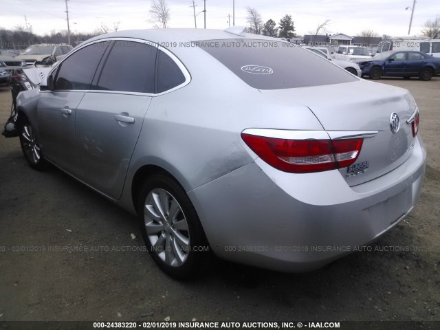 1G4PP5SK1F4154980 - 2015 BUICK VERANO SILVER photo 3