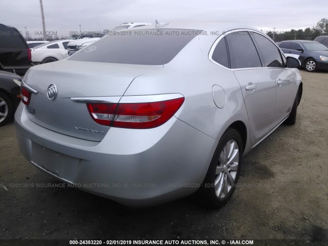 1G4PP5SK1F4154980 - 2015 BUICK VERANO SILVER photo 4