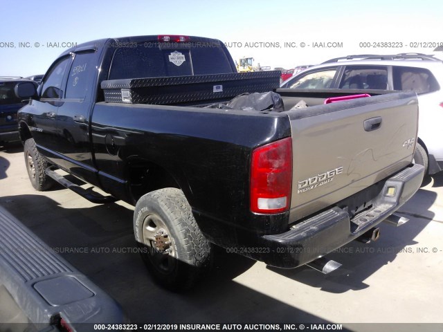 1D7KU28D13J557021 - 2003 DODGE RAM 2500 ST/SLT BLACK photo 3