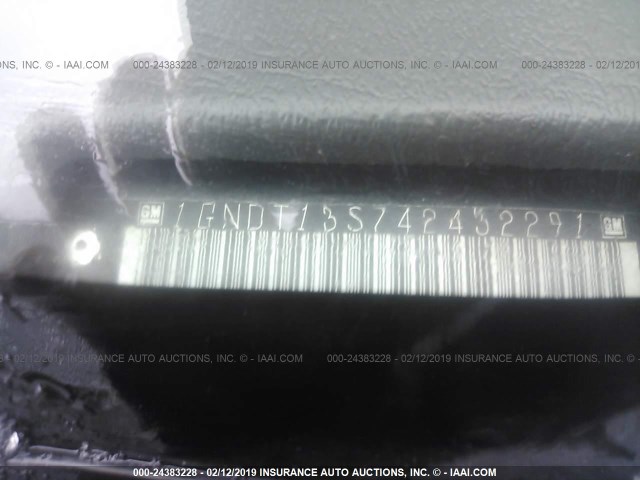 1GNDT13S742432291 - 2004 CHEVROLET TRAILBLAZER LS/LT Մոխրագույն լուսանկար 9