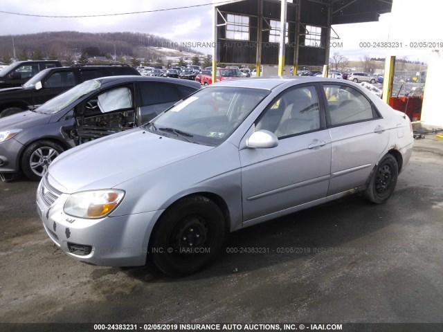 KNAFE121675380964 - 2007 KIA SPECTRA EX/LX SILVER photo 2