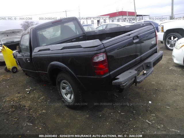 1FTYR10U12PB55863 - 2002 FORD RANGER BLACK photo 3