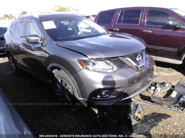 5N1AT2MTXGC745984 - 2016 NISSAN ROGUE S/SL/SV GRAY photo 1