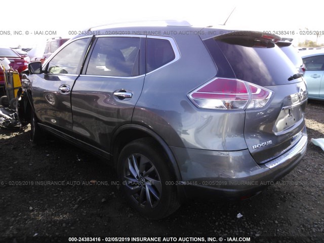 5N1AT2MTXGC745984 - 2016 NISSAN ROGUE S/SL/SV GRAY photo 3