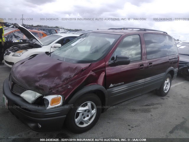 1GMDU03E63D260201 - 2003 PONTIAC MONTANA BURGUNDY photo 2