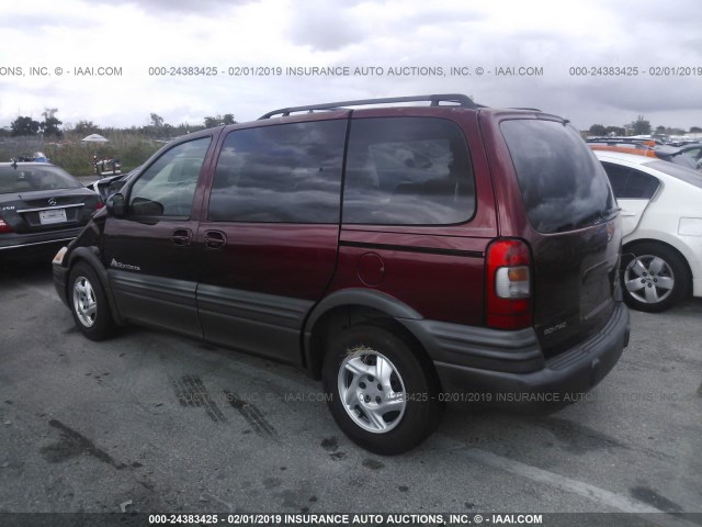 1GMDU03E63D260201 - 2003 PONTIAC MONTANA BURGUNDY photo 3