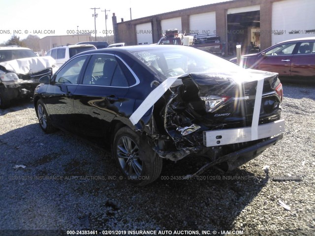 4T1BF1FK9HU356839 - 2017 TOYOTA CAMRY LE/XLE/SE/XSE BLACK photo 3